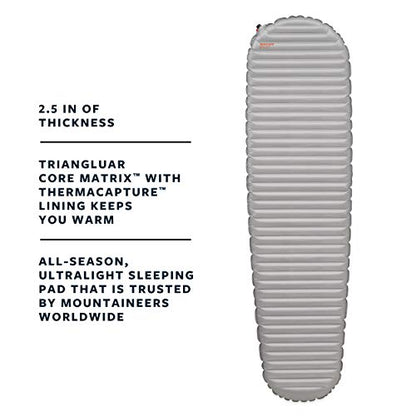 Therm-a-Rest NeoAir XTherm Camping and Backpacking Sleeping Pad, Vapor, Large - 25 x 77 Inches, WingLock Valve