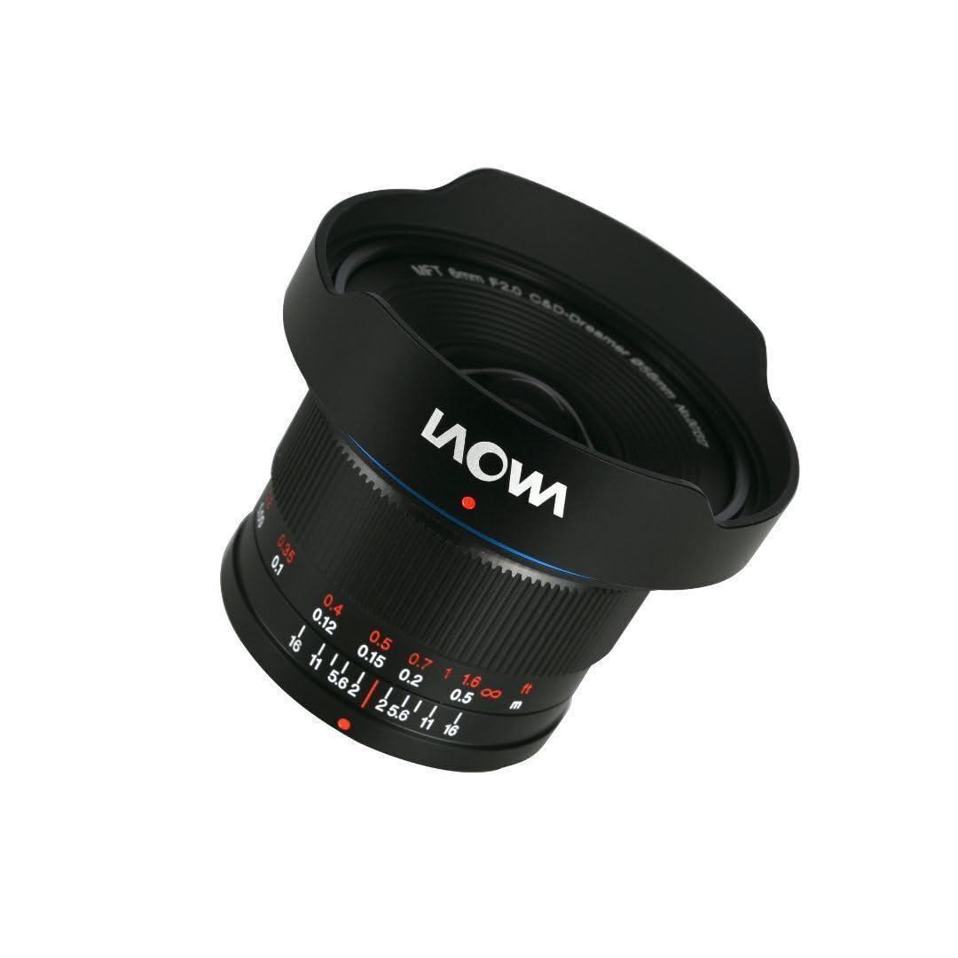 Laowa 6 mm f/2 Zero-D MFT Ultra-Wide Lens with 121.9-Degree Ultra Wide-Angle View, Large Aperture, Auto Aperture, and 10-Point Sunstars