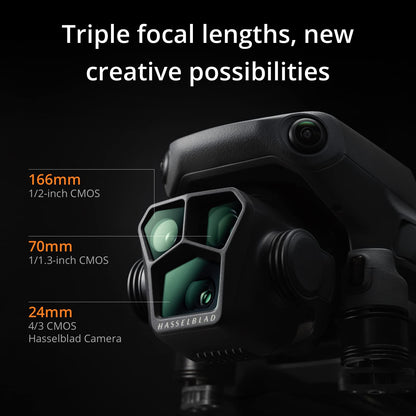 DJI Mavic 3 Pro Fly More Combo with DJI RC, Flagship Triple-Camera Drone with 4/3 CMOS Hasselblad Camera, 15km Video Transmission, 3 Batteries, Charging Hub, FAA Remote ID Compliant