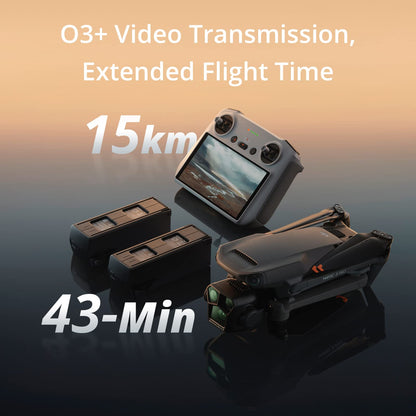 DJI Mavic 3 Pro Fly More Combo with DJI RC, Flagship Triple-Camera Drone with 4/3 CMOS Hasselblad Camera, 15km Video Transmission, 3 Batteries, Charging Hub, FAA Remote ID Compliant