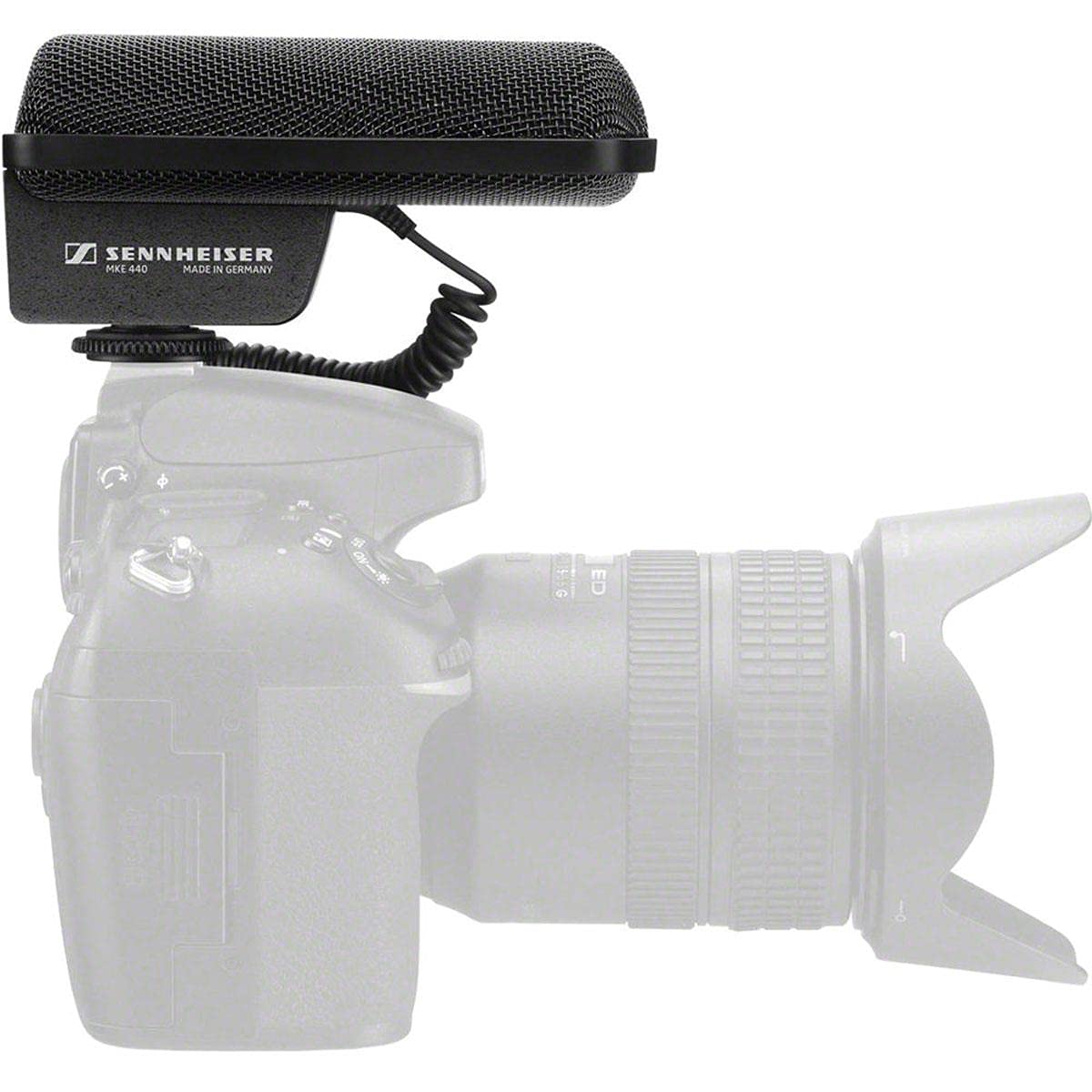 Sennheiser Professional MKE 440 Compact Stereo Shotgun Microphone with 3.5mm Connector for Cameras, 506258,Black