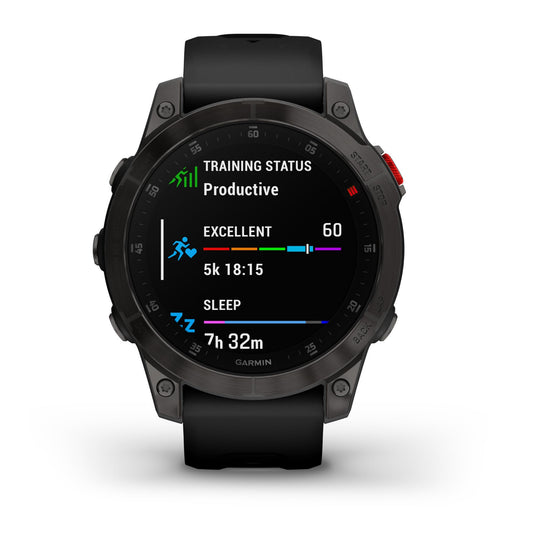 Garmin 010-02582-10 epix Gen 2, Premium active smartwatch, Health and wellness features, touchscreen AMOLED display, adventure watch with advanced features, black titanium