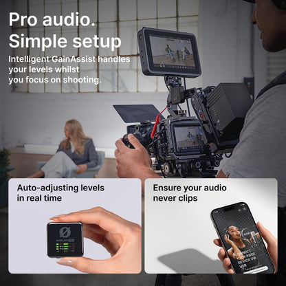 RØDE Wireless PRO (2 TX + 1 RX + Charging Case), 32-Bit Float, Timecode