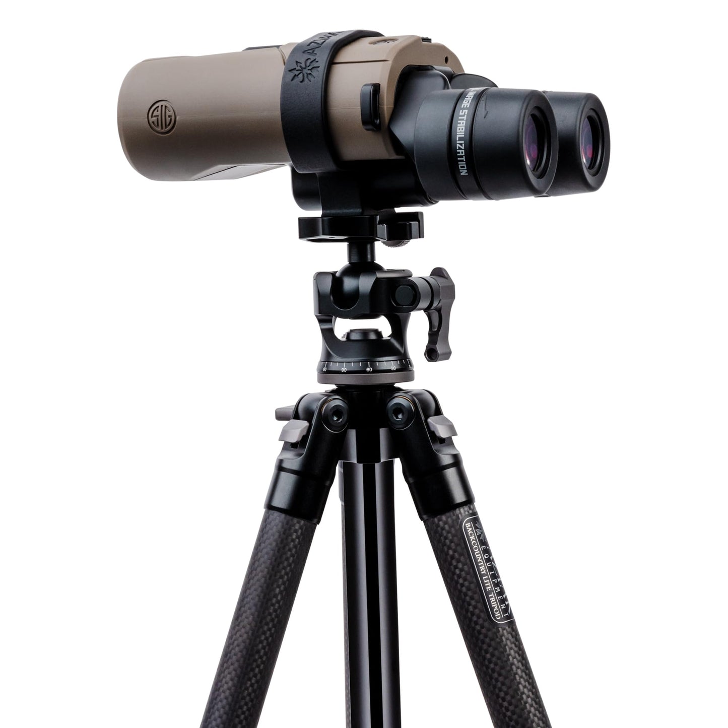 Aziak Equipment Backcountry Lite Tripod Ball Head | Great for glassing, Shooting, and Photography of All Kinds