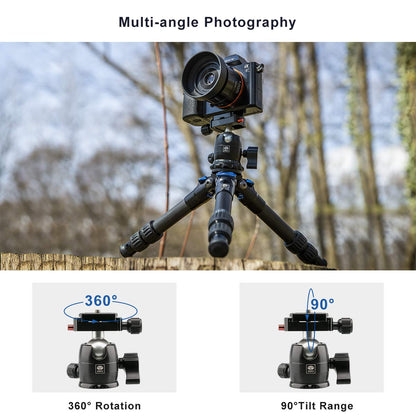 SIRUI Camera Tripod Ball Head, 10KG/22.05lbs Loading Capacity, 360°Panning Base, Aluminum Build Quality, Safety Lock, Universal Mounting Plate for Easy Attachment (B-00K Ball Head)