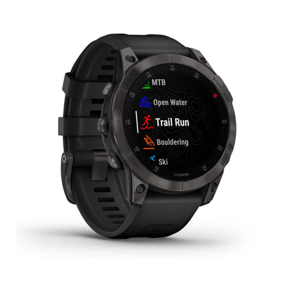 Garmin 010-02582-10 epix Gen 2, Premium active smartwatch, Health and wellness features, touchscreen AMOLED display, adventure watch with advanced features, black titanium
