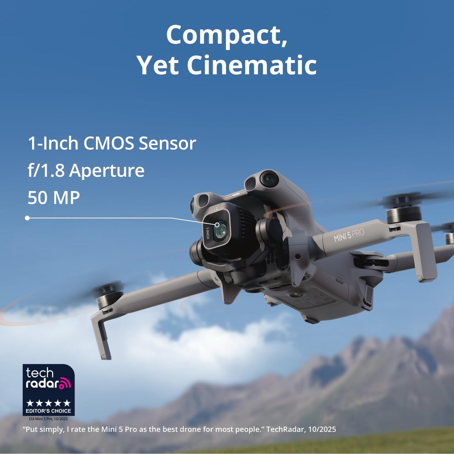 DJI Mini 5 Pro Fly More Combo With DJI RC 2, 1-Inch CMOS