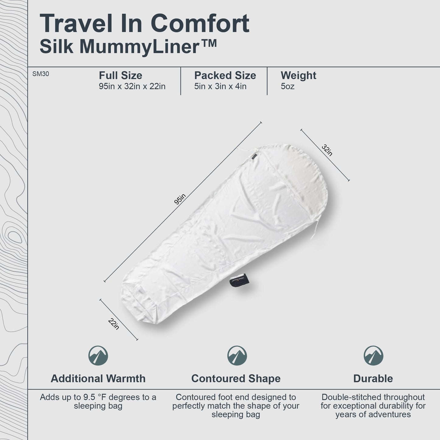 COCOON - Premium - Silk MummyLiner - Natural
