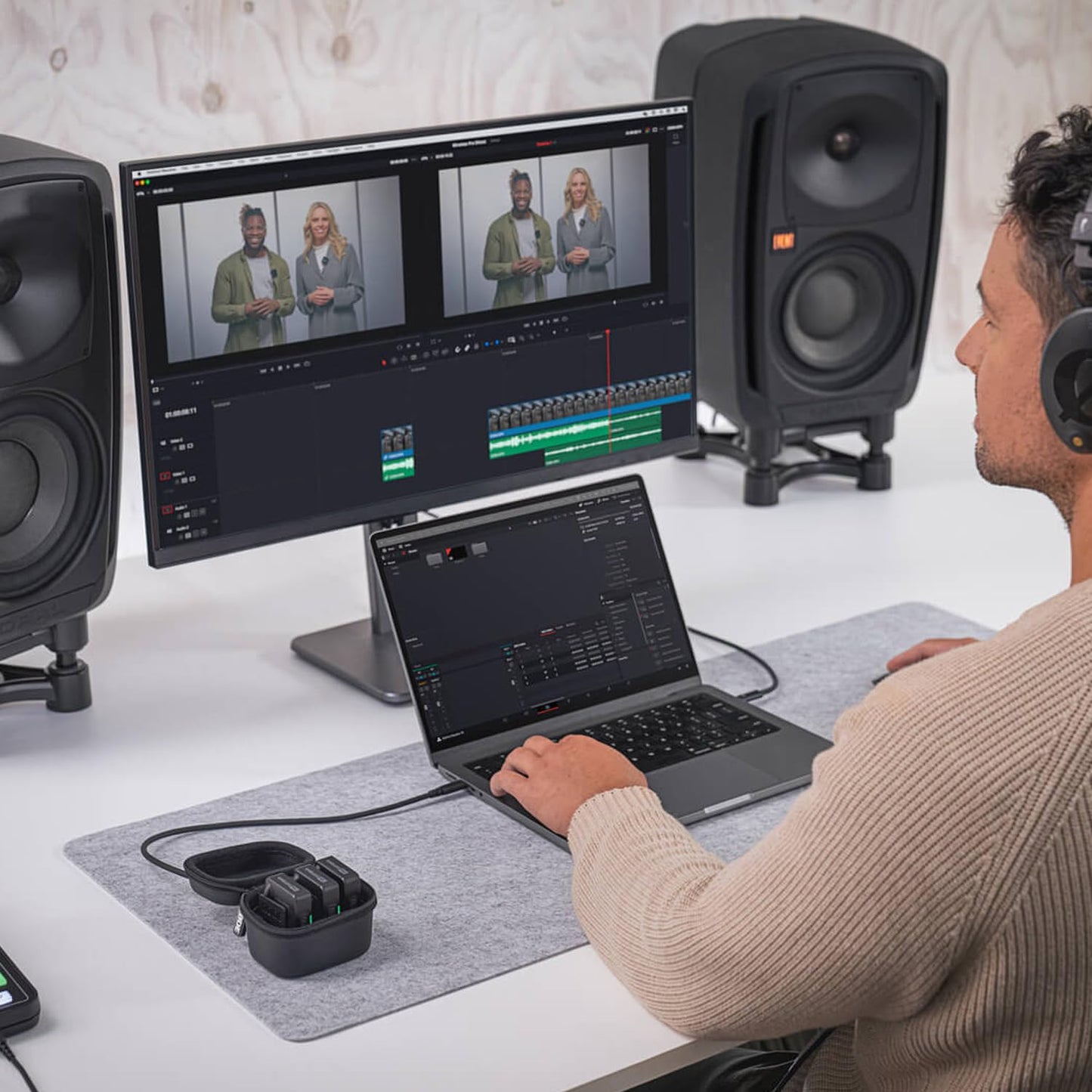 RØDE Wireless PRO (2 TX + 1 RX + Charging Case), 32-Bit Float, Timecode