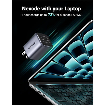 UGREEN 45W USB C Charger, Nexode 2 Port GaN Foldable PPS Wall Charger Block Support Samsung Super Fast Charging 2.0 for Galaxy S25/S24/Note 20, iPhone 16/15/14, iPad, MacBook, Steam Deck (Black)