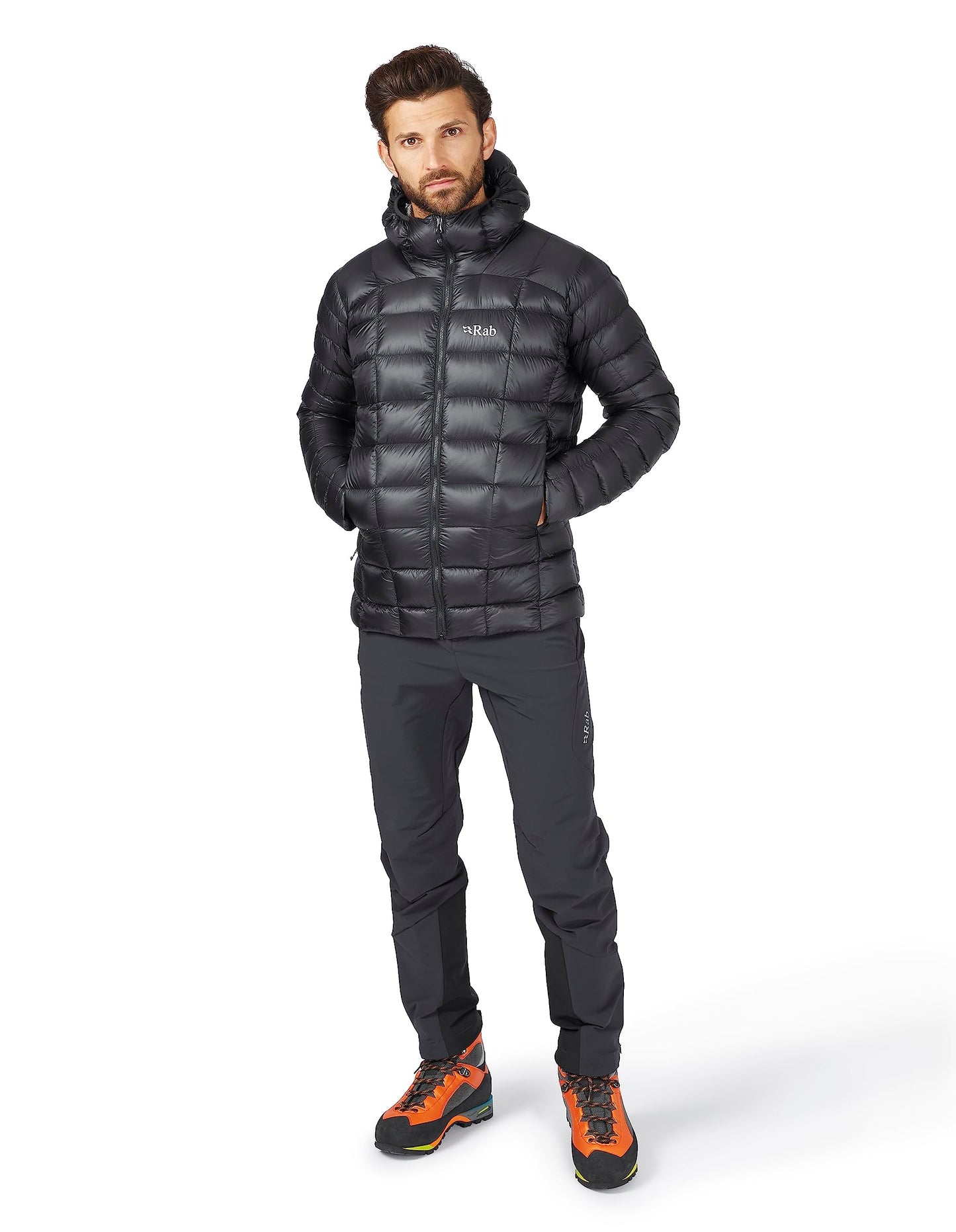 Rab Men’s Mythic G Down Jacket Lightweight Insulated Coat for Hiking, Skiing, & Mountaineering - Black - Large