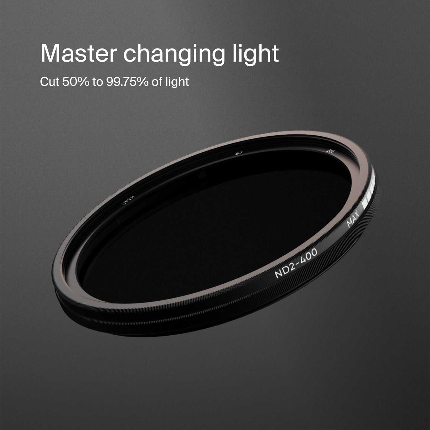 Urth 58mm ND2-400 Variable ND Lens Filter - 1-8.6 Stop Range, Ultra-Slim 20-Layer Nano-Coated Neutral Density Filter for Cameras