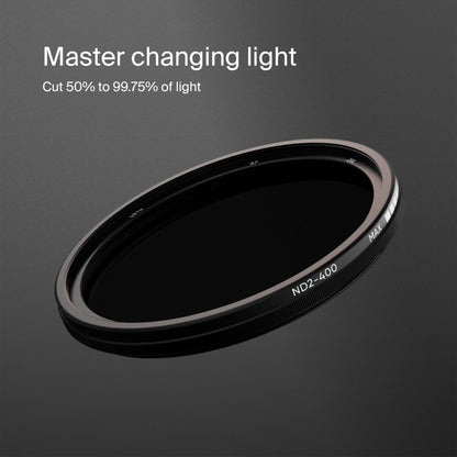 Urth 58mm ND2-400 Variable ND Lens Filter - 1-8.6 Stop Range, Ultra-Slim 20-Layer Nano-Coated Neutral Density Filter for Cameras