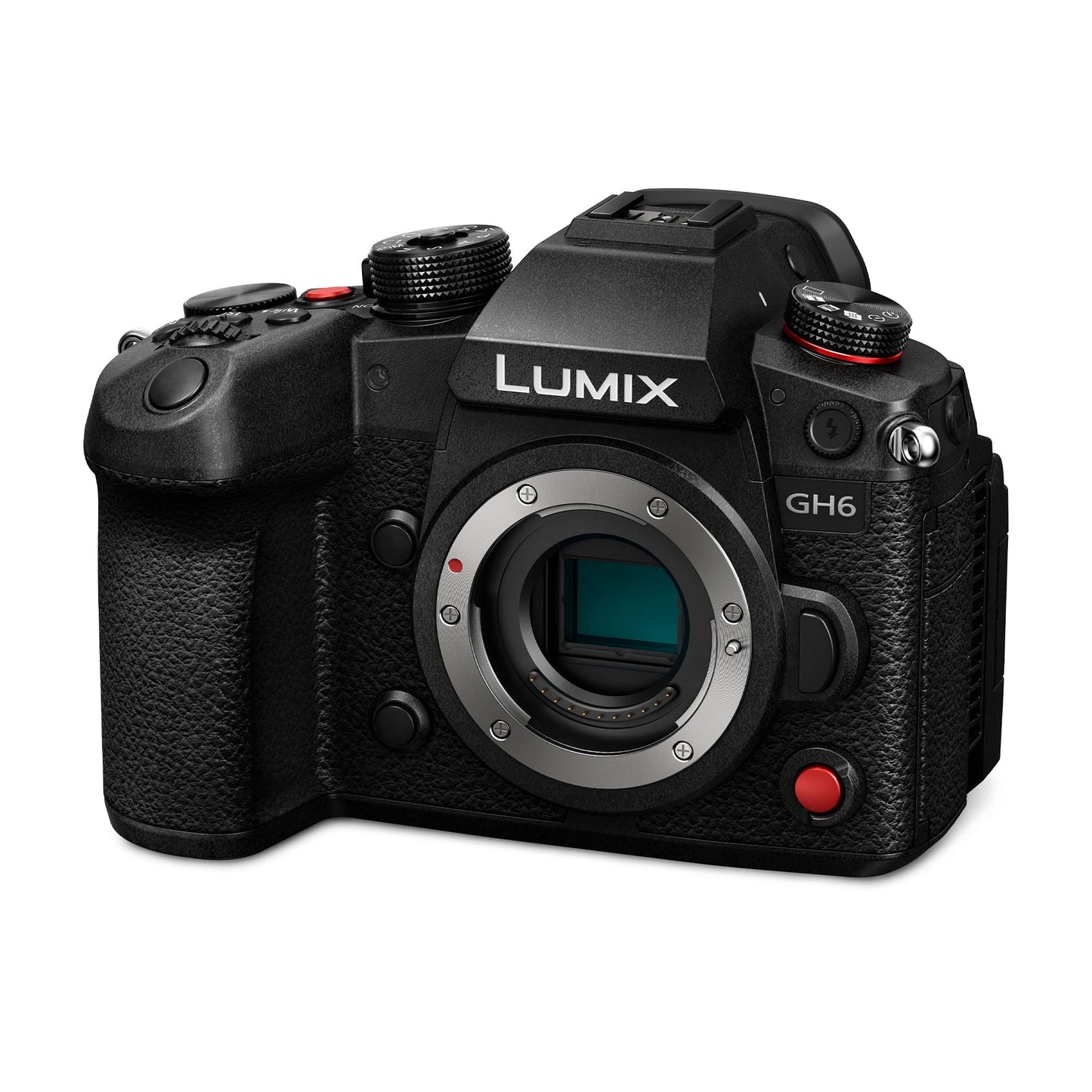 Panasonic LUMIX GH6, 25.2MP Mirrorless Micro Four Thirds Camera with Unlimited C4K/4K 4:2:2 10-bit Video Recording, 7.5-Stop 5-Axis Dual Image Stabilizer – DC-GH6BODY Black