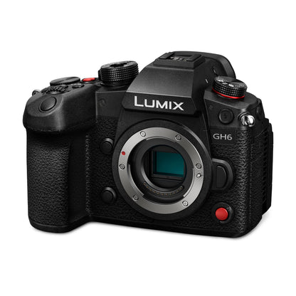 Panasonic LUMIX GH6, 25.2MP Mirrorless Micro Four Thirds Camera with Unlimited C4K/4K 4:2:2 10-bit Video Recording, 7.5-Stop 5-Axis Dual Image Stabilizer – DC-GH6BODY Black