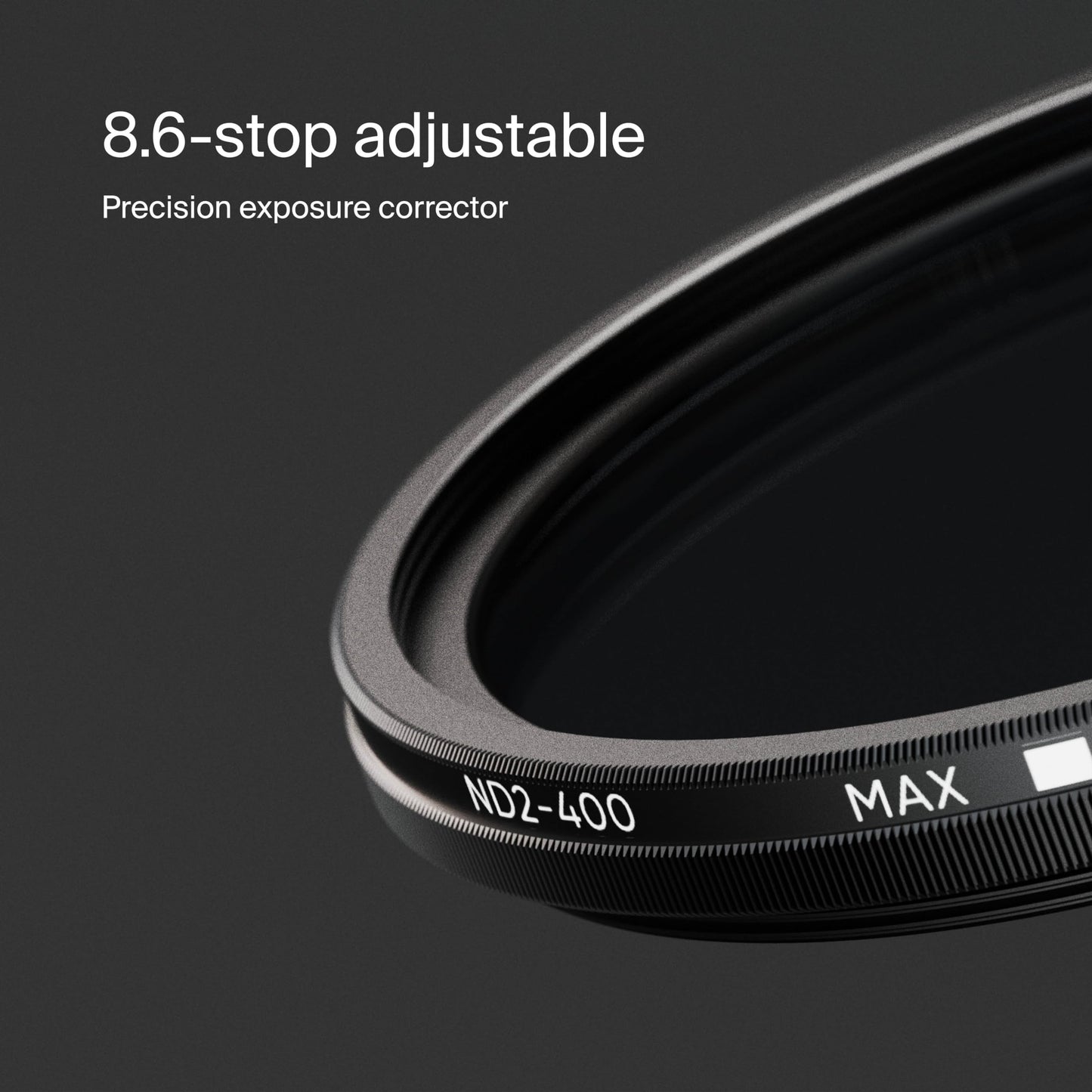 Urth 58mm ND2-400 Variable ND Lens Filter - 1-8.6 Stop Range, Ultra-Slim 20-Layer Nano-Coated Neutral Density Filter for Cameras
