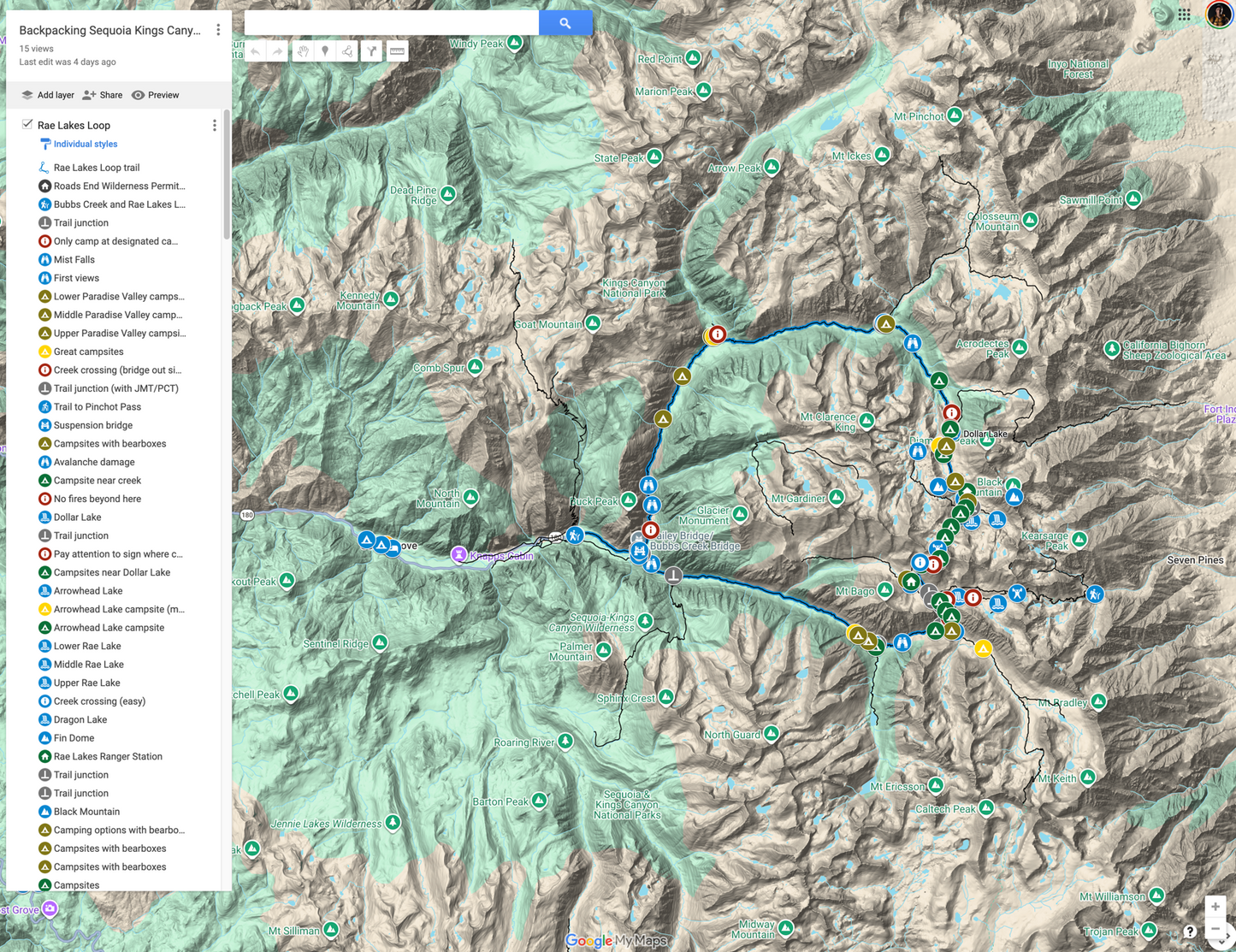 Guide Backpacking Sequoia & Kings Canyon