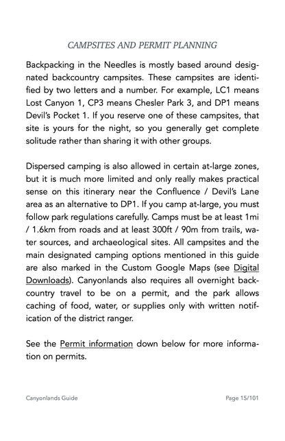 Guide Backpacking Canyonlands The Needles