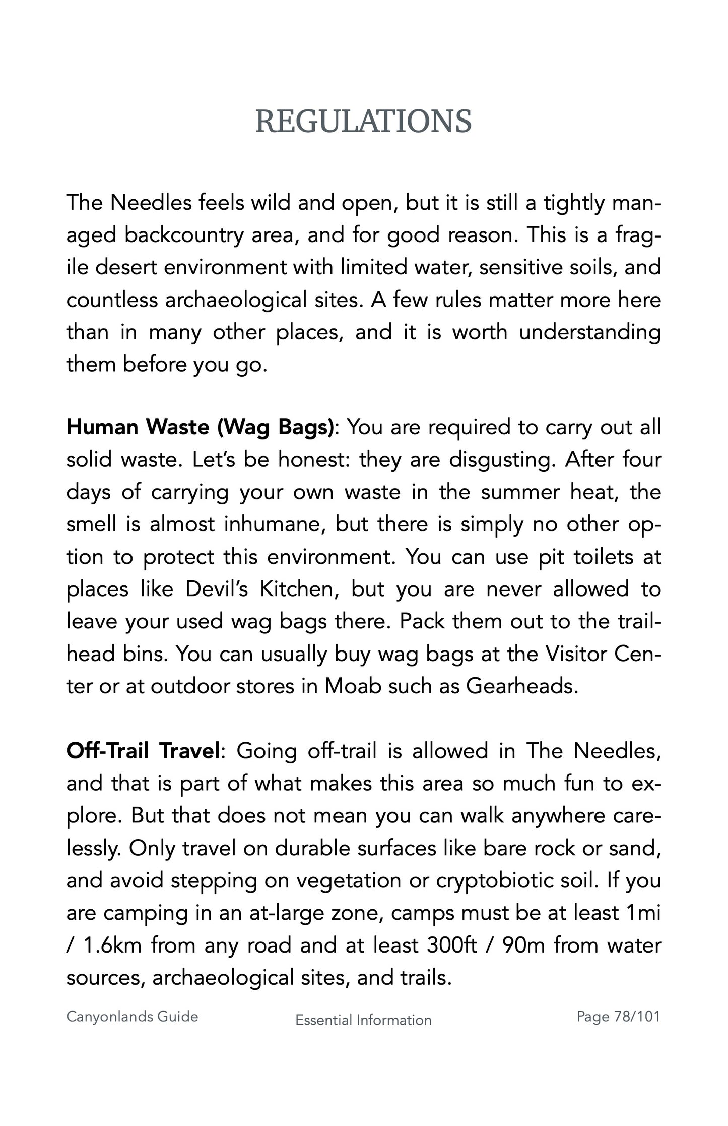 Guide Backpacking Canyonlands The Needles