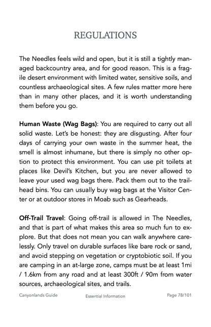 Guide Backpacking Canyonlands The Needles