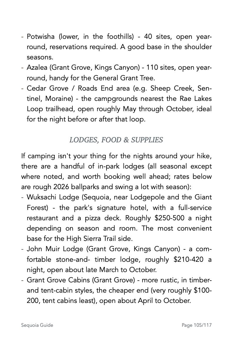 Guide Backpacking Sequoia & Kings Canyon