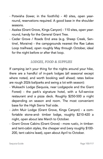 Guide Backpacking Sequoia & Kings Canyon