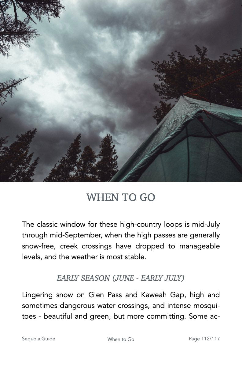 Guide Backpacking Sequoia & Kings Canyon