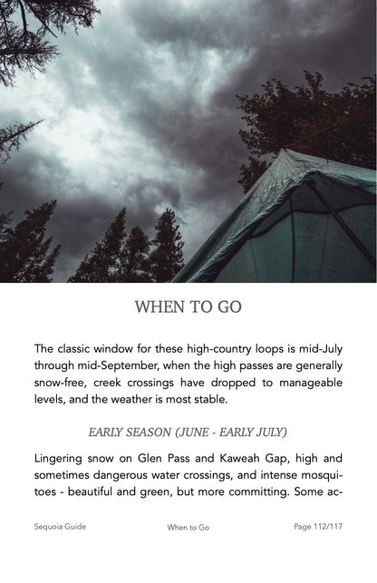 Guide Backpacking Sequoia & Kings Canyon