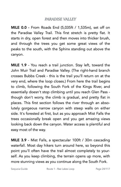 Guide Backpacking Sequoia & Kings Canyon