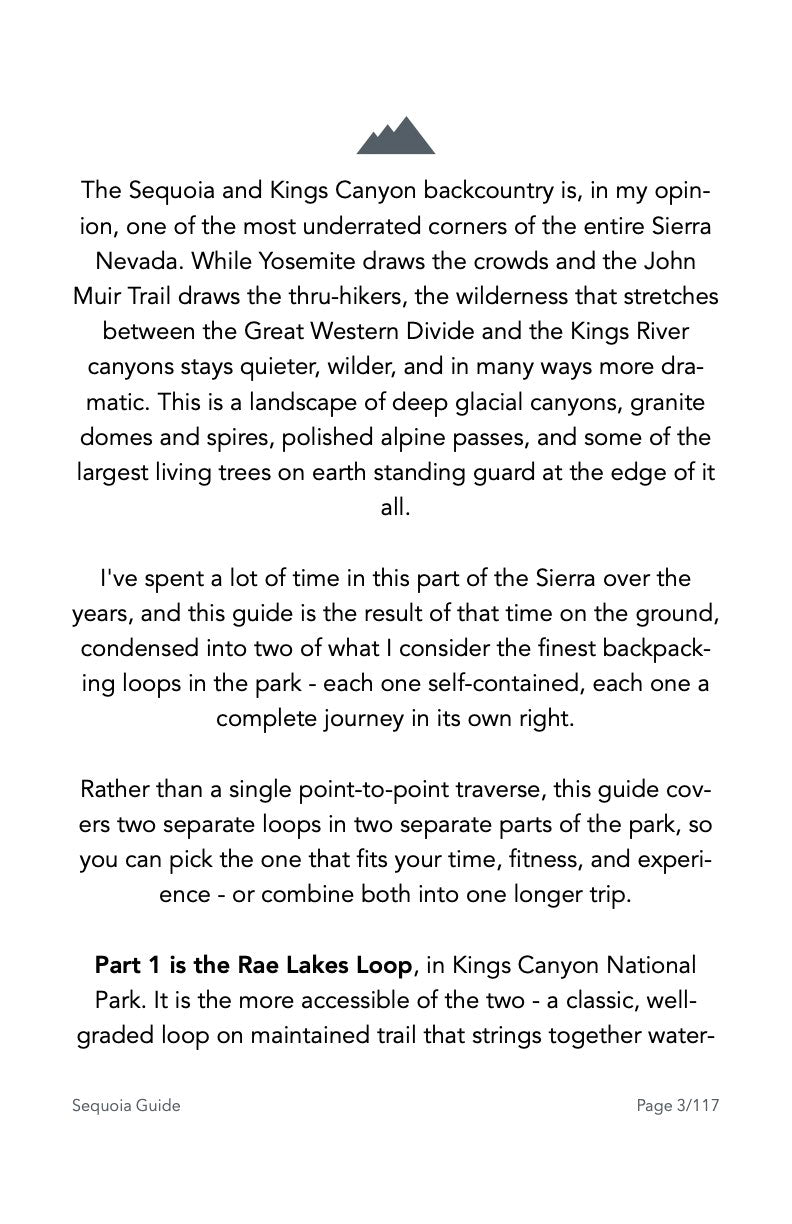 Guide Backpacking Sequoia & Kings Canyon