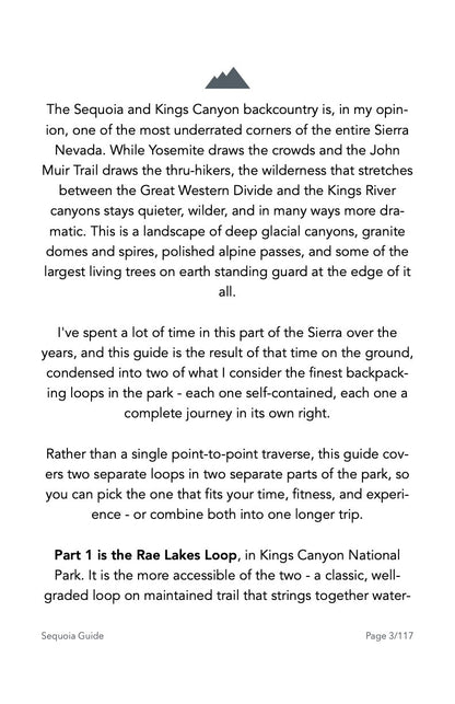 Guide Backpacking Sequoia & Kings Canyon