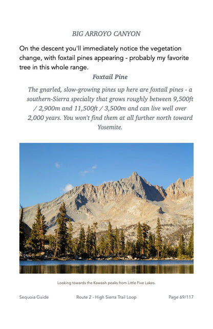 Guide Backpacking Sequoia & Kings Canyon