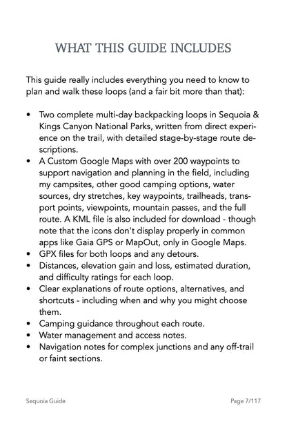 Guide Backpacking Sequoia & Kings Canyon