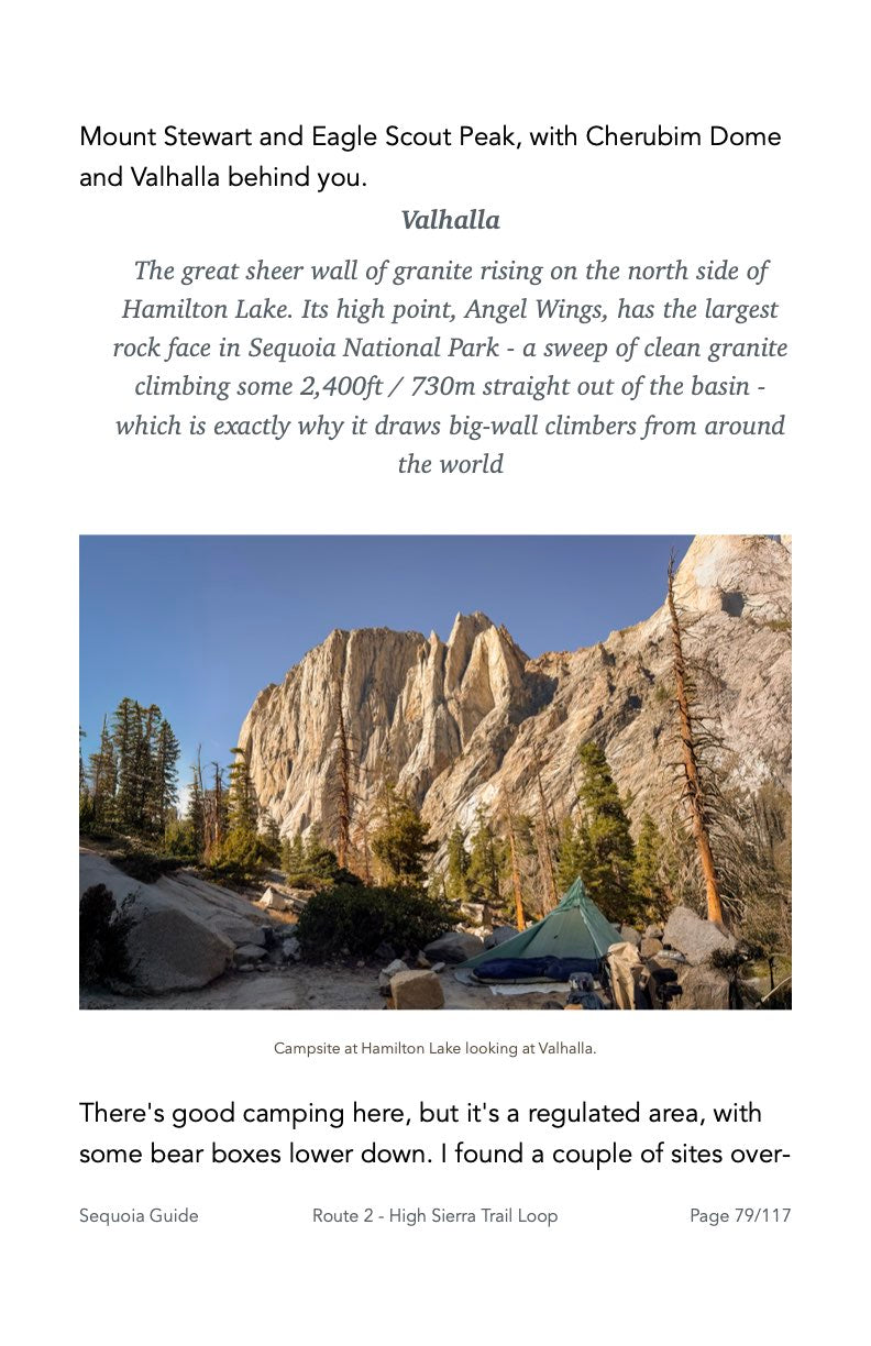 Guide Backpacking Sequoia & Kings Canyon